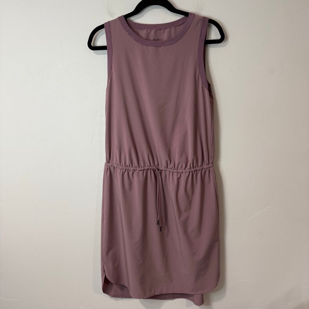 Athleta Women's Rincon Dress Tank Tie Waist Athleisure Travel Purple Small Tall